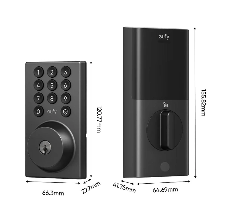 eufy Smart Lock C30, Keyless Wi-Fi Deadbolt, No Bridge, Easy Install, App Control, Reliable Power, Bhma Grade3