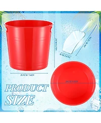 Piscifun 6 Plastic Ice Buckets With Scoops 6L Large Capacity For Parties Weddings