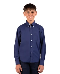 TailorByrd Big Boys Women's Tonal Gingham Long Sleeve Shirt