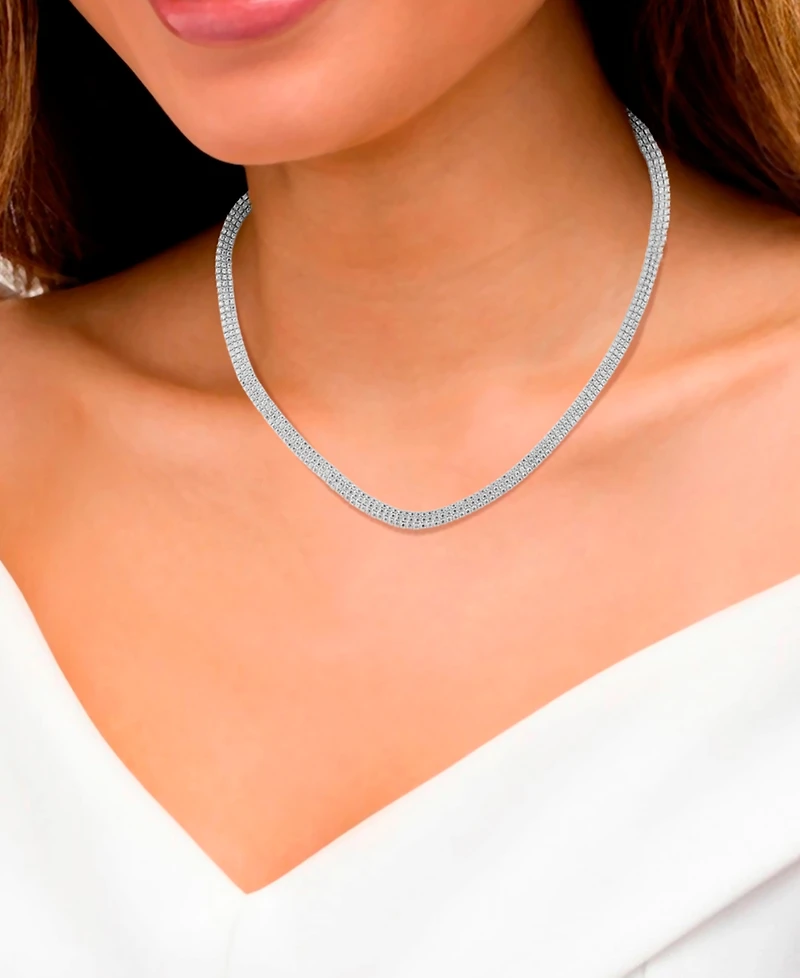Macy's Lab-Grown Diamond Necklace (16 ct. t.w.) in 14k White Gold