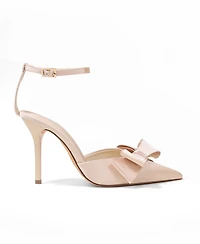 Berness Women's Tulip Satin D'Orsay Bow Pumps