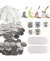 Sevorley 200-Set 3-Inch Pin Back Button Making Parts Kit for 75mm Button Maker