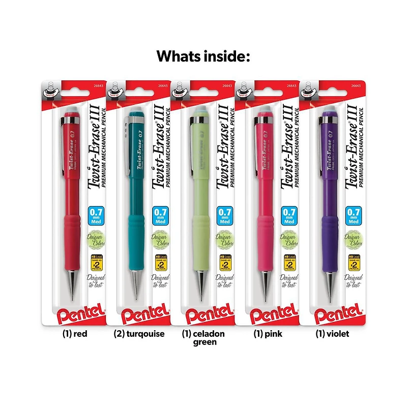 Pentel Twist-Erase Iii Mechanical Pencil, (0.7mm) 1-Pk