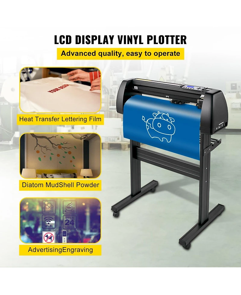 Sevorley 28 in Vinyl Cutter Machine with Floor Stand and Signmaster Software