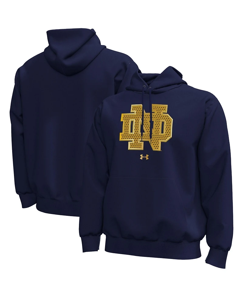 Under Armour Men's Navy Notre Dame Fighting Irish 2026 Shamrock Series Icon Fleece Hoodie