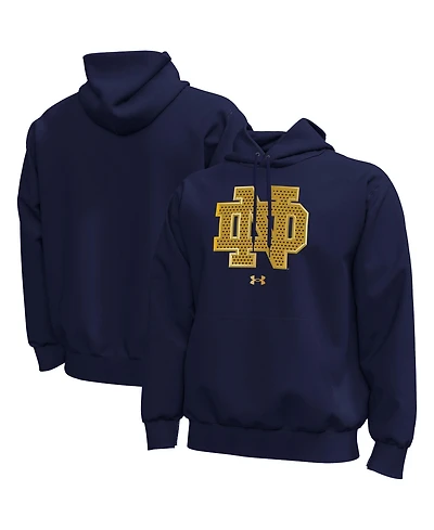 Under Armour Men's Navy Notre Dame Fighting Irish 2026 Shamrock Series Icon Fleece Hoodie