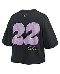 Fanatics Women's A'ja Wilson Black Las Vegas Aces Name Number Cropped Top