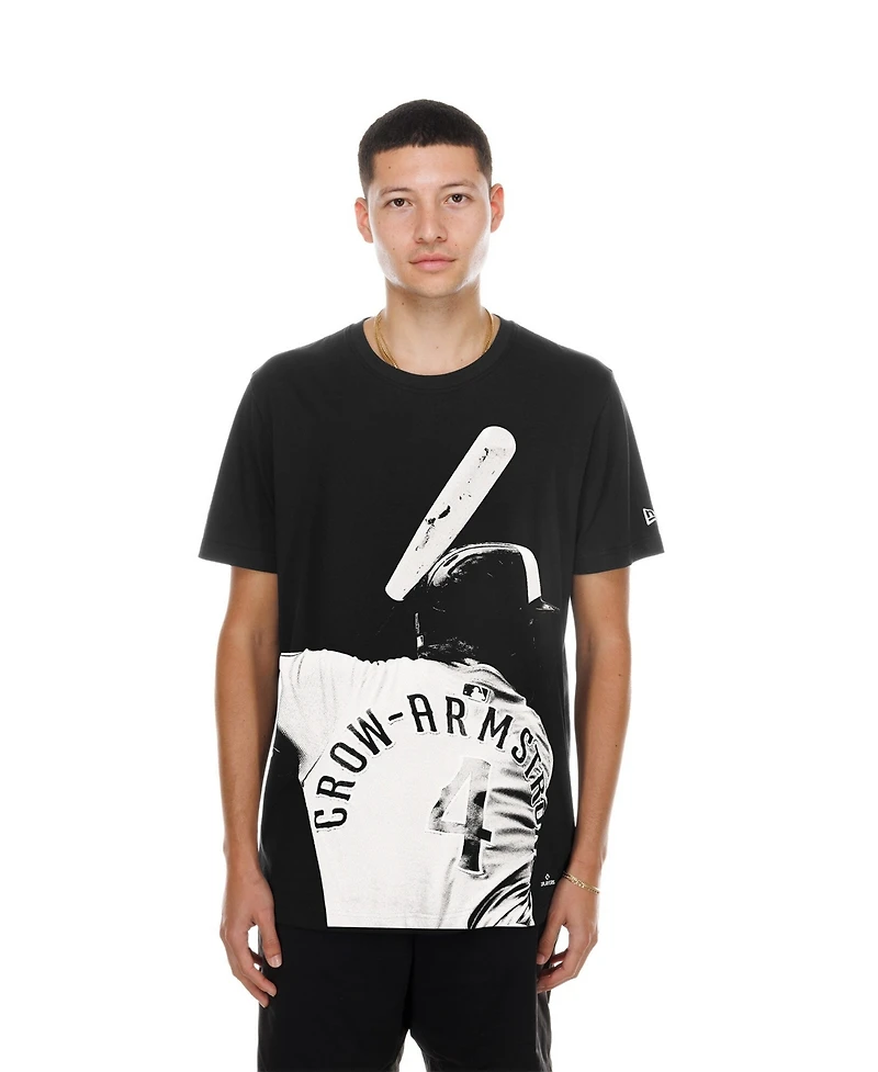 New Era Men's Pete Crow-Armstrong Black Chicago Cubs Oversized Graphic T-Shirt