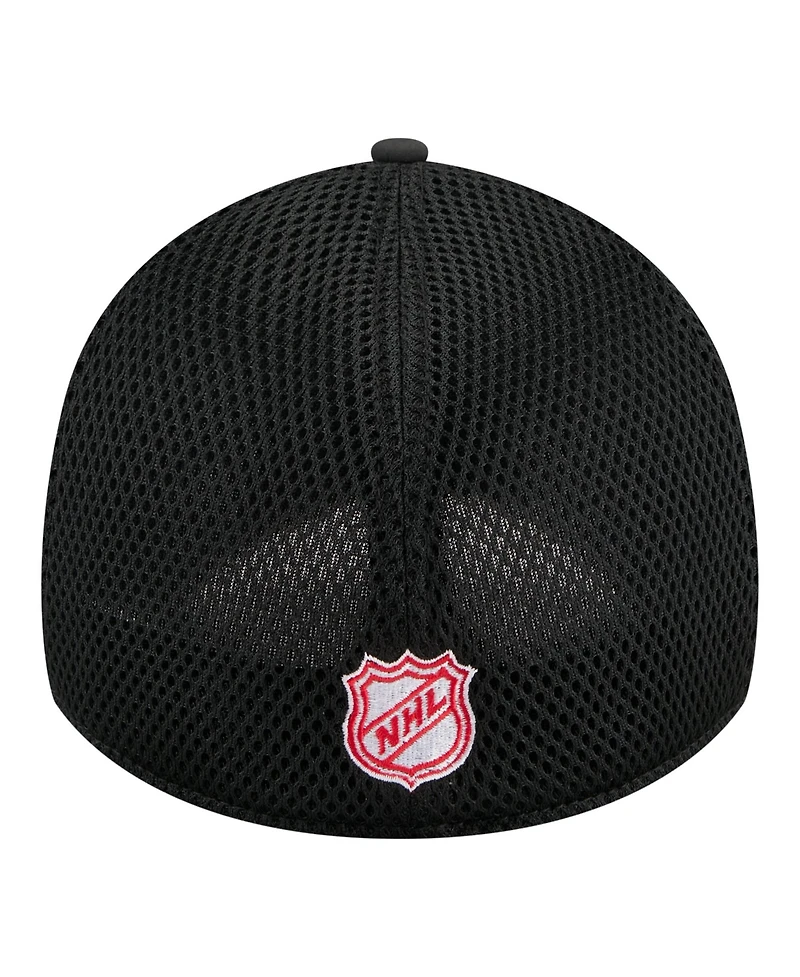 New Era Men's Black Jersey Devils Logo 39THIRTY Flex Hat