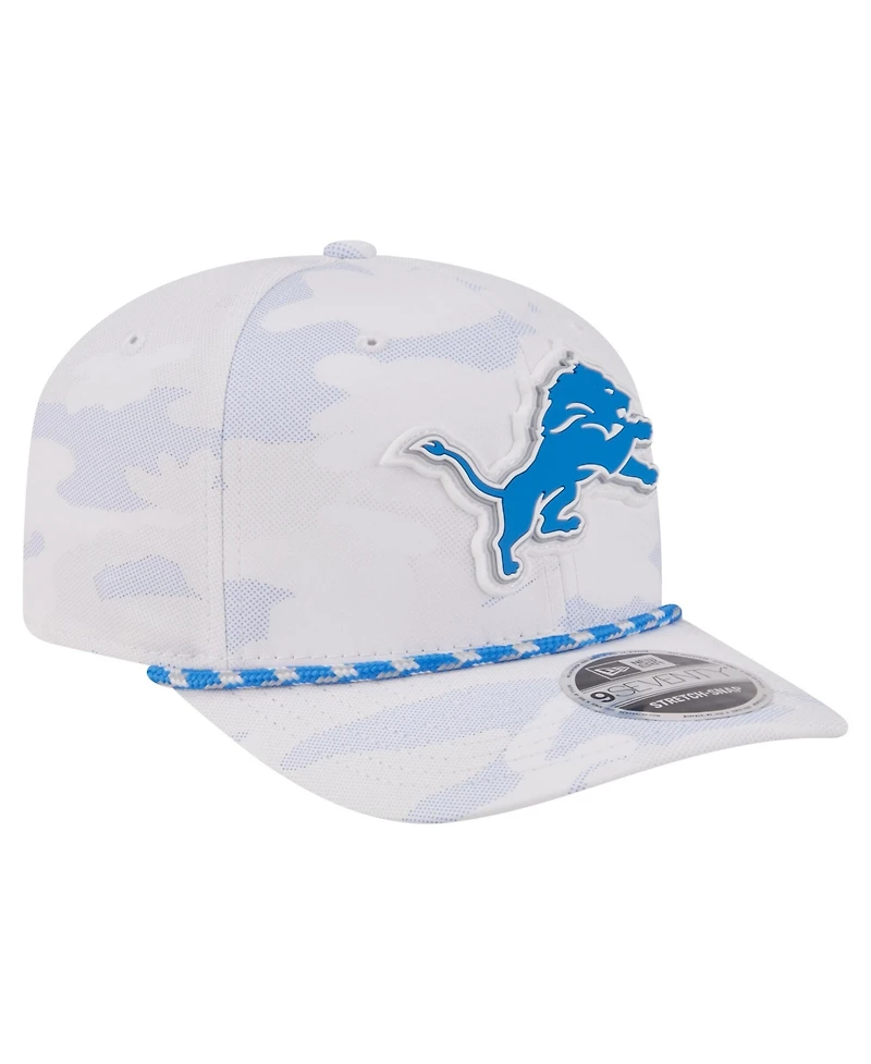 New Era Men's White Detroit Lions Camo Rope 9SEVENTY Adjustable Hat
