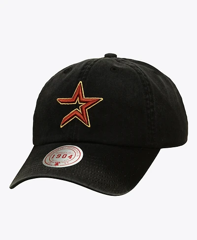 Mitchell & Ness Men's and Women's Black Houston Astros 1904 Soft Wash Cooperstown Adjustable Hat