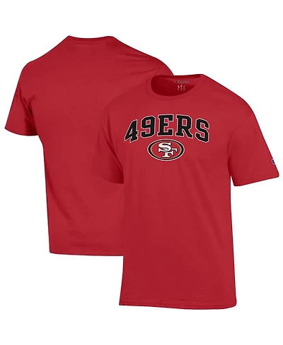 Champion Men's Scarlet San Francisco 49ers Arch Over Logo T-Shirt