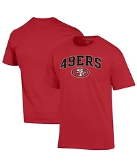 Champion Men's Scarlet San Francisco 49ers Arch Over Logo T-Shirt