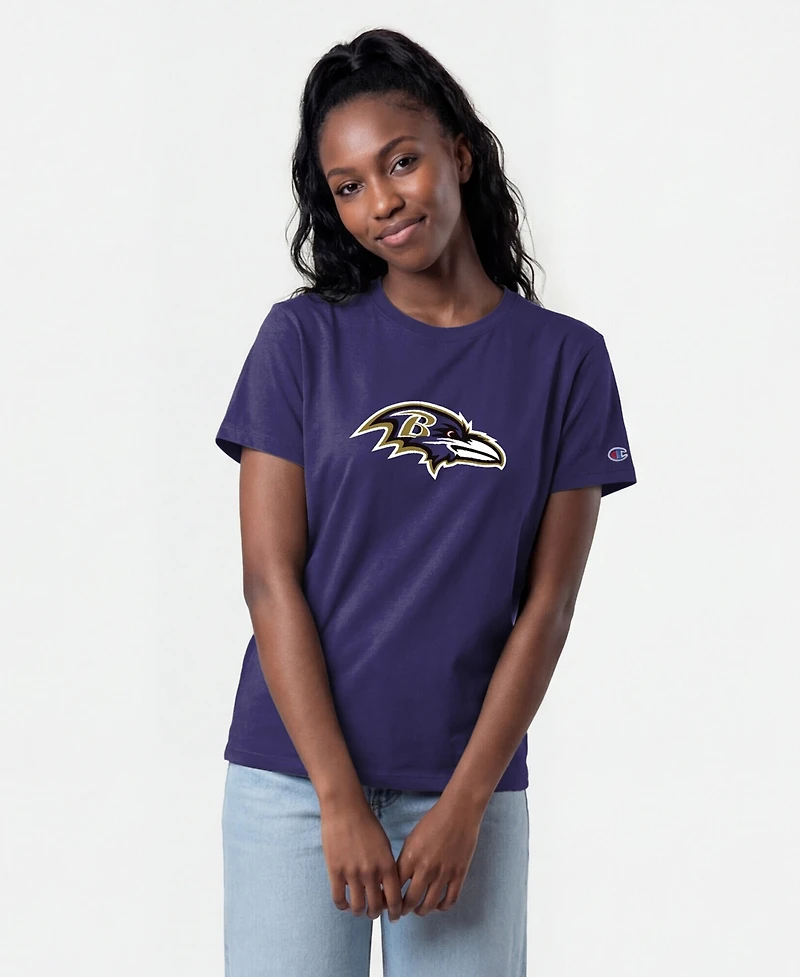 Champion Women's Purple Baltimore Ravens Logo T-Shirt