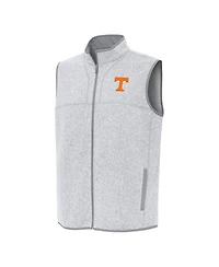 Antigua Men's Heather Gray Tennessee Volunteers Fortune Full-Zip Vest