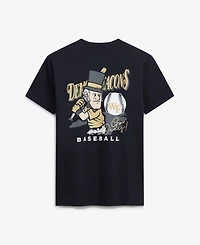 Image One Men's Black Wake Forest Demon Deacons Drawn Mascot Baseball T-Shirt