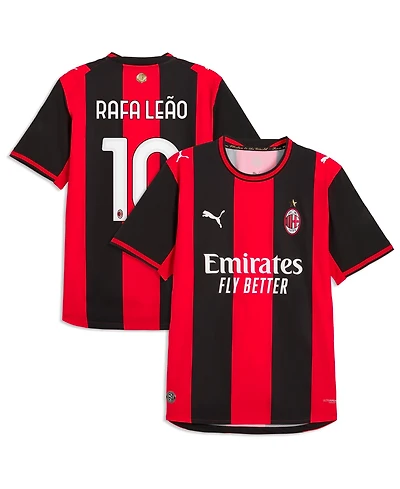 Puma Men's Rafael Leao Black/Red Ac Milan 2026/27 Home On-Field Authentic Jersey