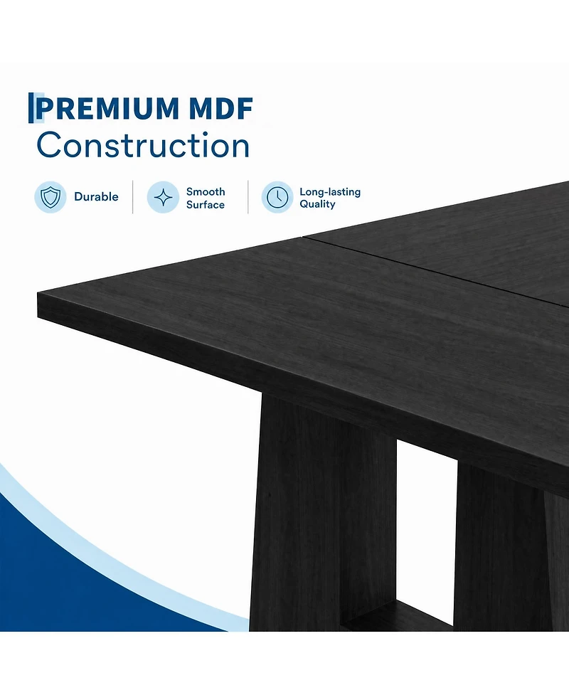 gaomon Dining Table for 4-6 People, Modern Kitchen Table, Mid-Century with Leg Base, Wood Room Easy Assembly