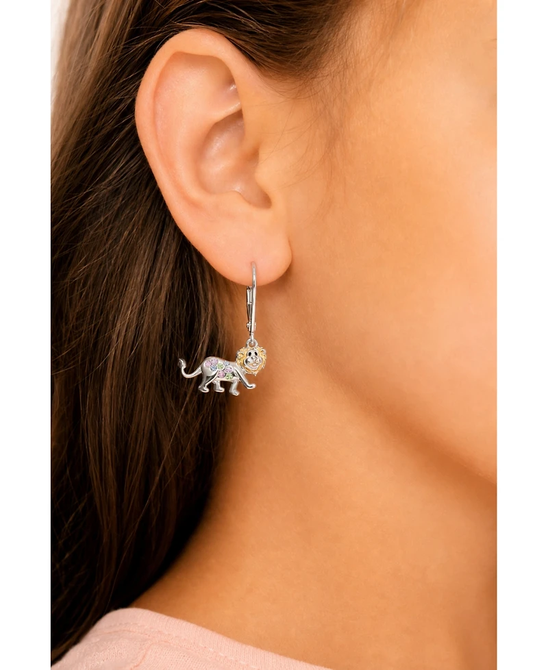 Chanteur Kids Lion Hypoallergenic Earrings for Girls with Sterling Silver Leverbacks