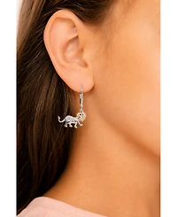 Chanteur Kids Lion Hypoallergenic Earrings for Girls with Sterling Silver Leverbacks
