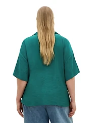 City Chic Women's Plus Rosie Short Sleeve Shirt