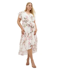 City Chic Women's Plus Demure Floral Maxi Dress