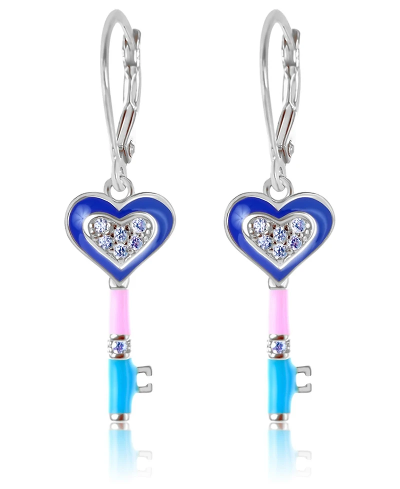 Chanteur Kids Heart Hypoallergenic Earrings for Girls with Sterling Silver Leverbacks