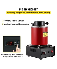 Sevorley 3 Kg Digital Gold Melting Furnace, 1350W with Ceramic Crucibles