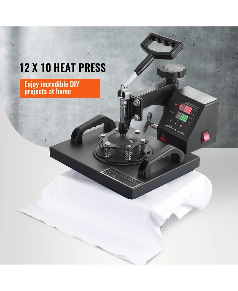 Sevorley Swing-Away Heat Press Machine for T-Shirts, Digital Sublimation Transfer Press