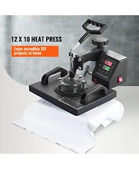Sevorley Swing-Away Heat Press Machine for T-Shirts, Digital Sublimation Transfer Press