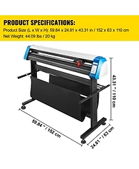 Sevorley Automatic Contour Vinyl Cutter Plotter with Floor Stand and Optical Eye
