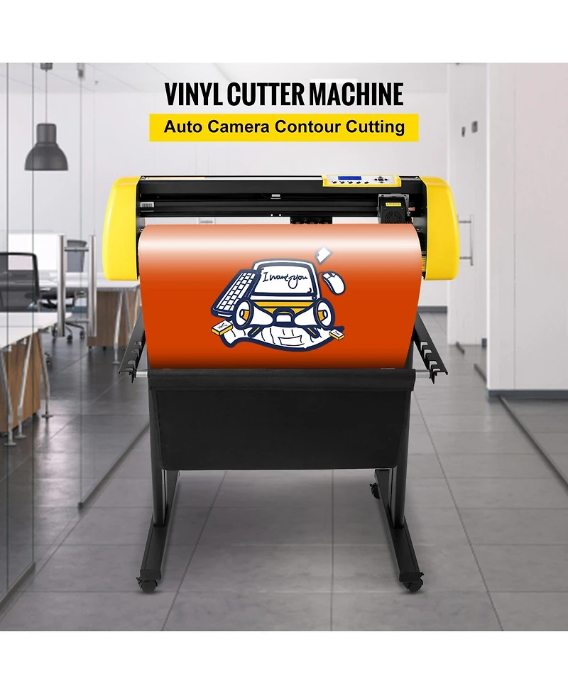 Sevorley Vinyl Cutter Machine with Camera Contour Cutting and Floor Stand