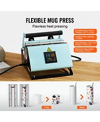 Sevorley 2-in-1 Tumbler and Hat Heat Press Machine for Mugs and Caps