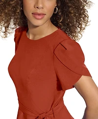 Calvin Klein Women's Tulip Sleeve Fit & Flare Dress
