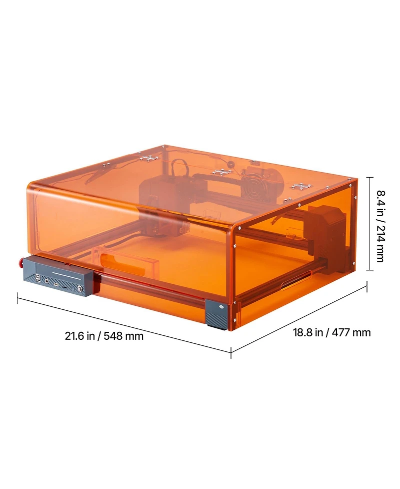 Sevorley 20W Enclosed Laser Engraver and Cutter, Working Area