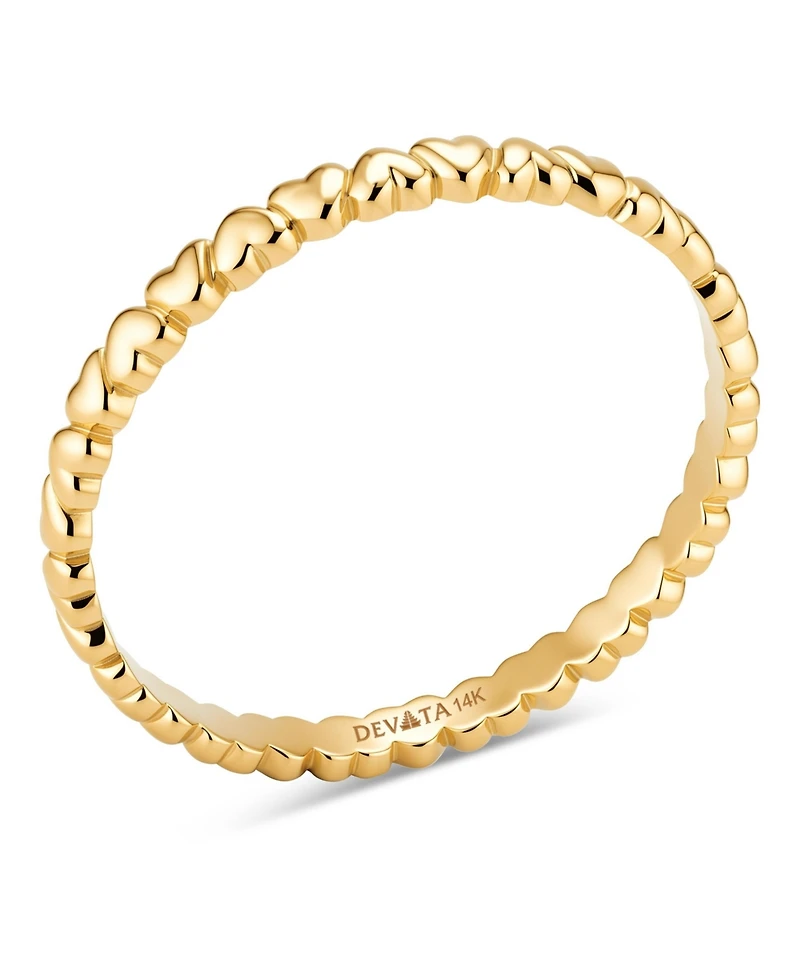 Devata Heart Band Ring 14K Gold