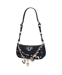 True Religion Chain and Studs Denim Shoulder Bag