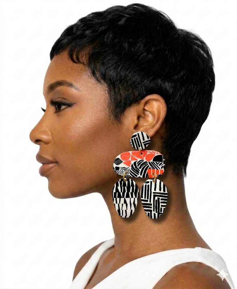 Swanky Designs Quinn Modern Statement Earrings