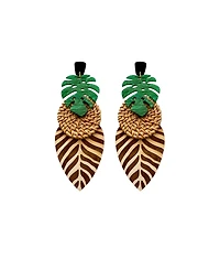 Swanky Designs Zoe Palm Stud Statement Earrings