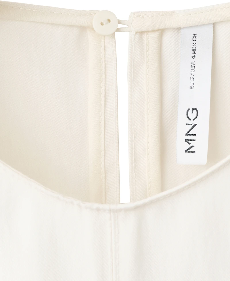 Mango Women's Crewneck Sleeveless A-Line Dress
