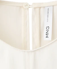 Mango Women's Crewneck Sleeveless A-Line Dress