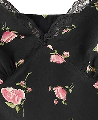 Mango Women's Short-Sleeve V-Neck Floral-Print Midi Dress