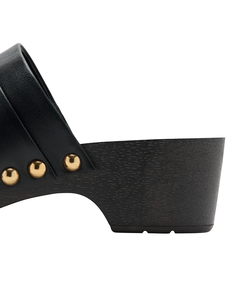 Mango Women's Studded Leather Clogs