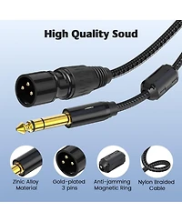 Lofree Xlr to 1/4" Trs Braided-Shielded Audio Cable