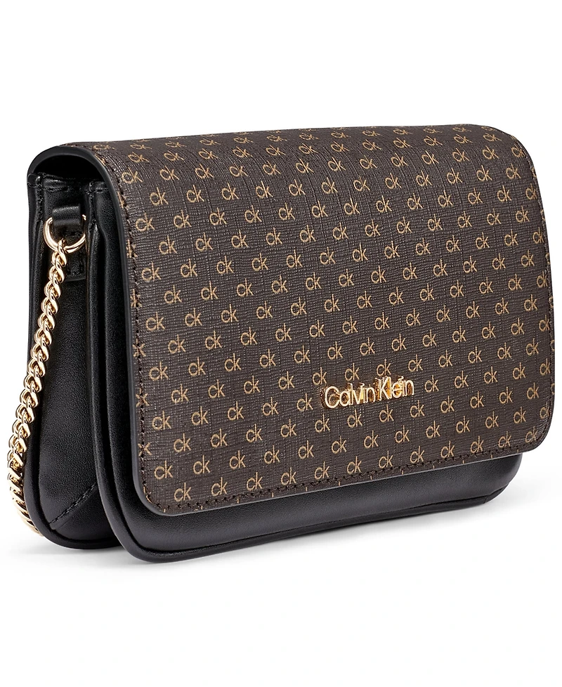 Calvin Klein Magnetic Snap Emma Mini Crossbody Satchel Handbag
