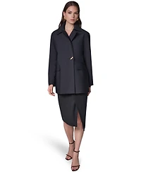 Donna Karan New York Women's Buttoned Rain Coat