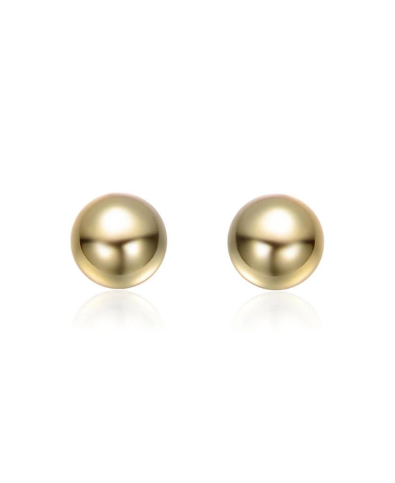 GigiGirl 14K Gold Plated Round Ball Stud Earrings