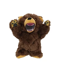 Mighty Jr Angry Animals Bear 2 Pack, Durable Plush Squeaky Dog Toy