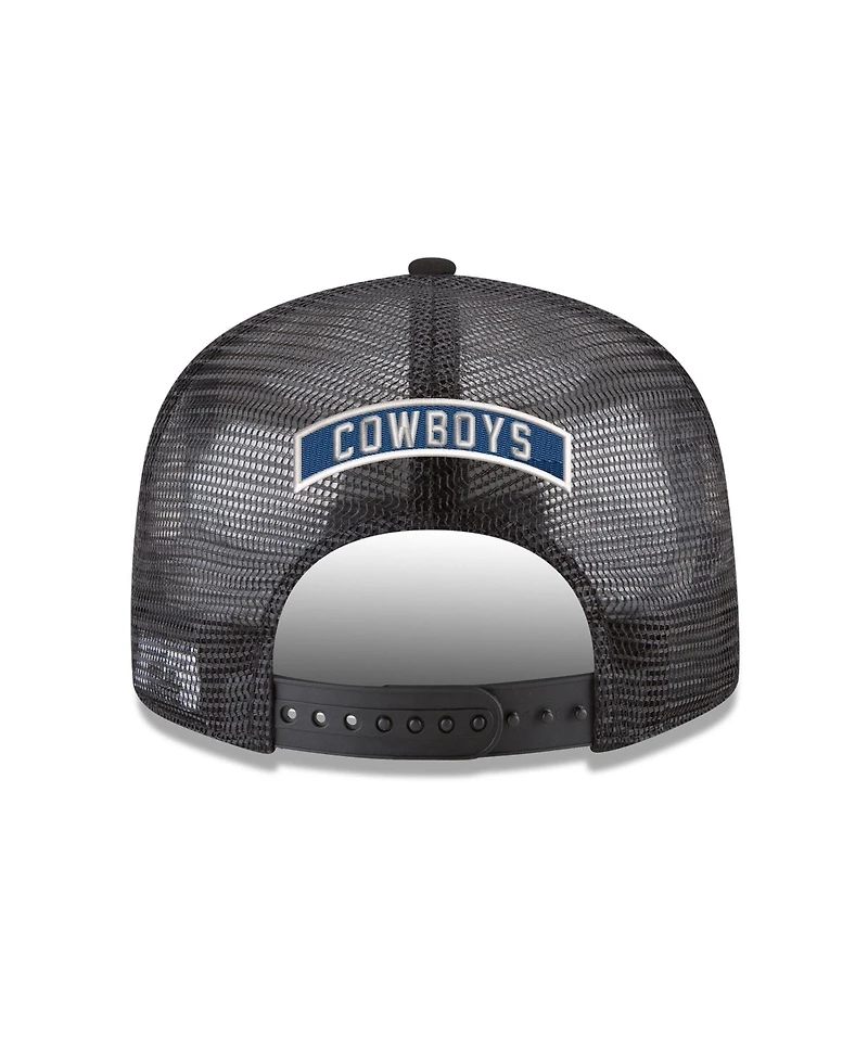 New Era Men's Black Dallas Cowboys Core Team 9FIFTY Trucker Snapback Hat