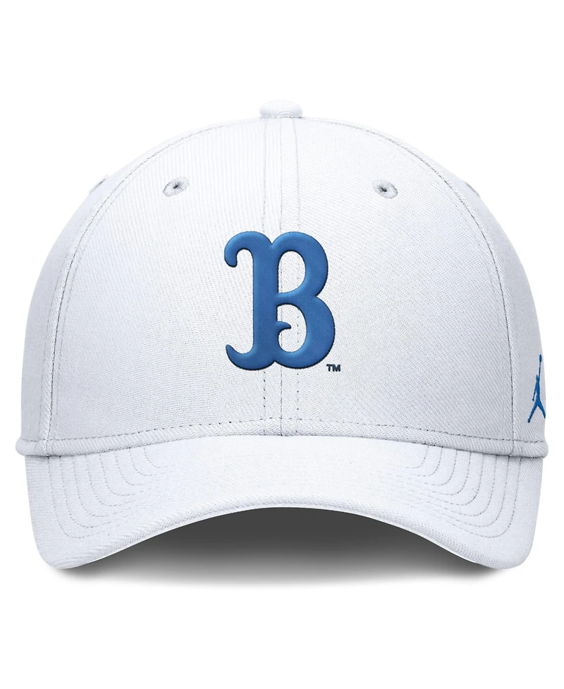 Jordan Men's White Ucla Bruins Rise Swoosh Dri-fit Flex Hat